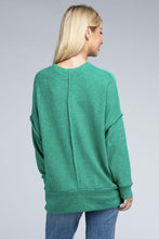 Load image into Gallery viewer, Brushed Melange Drop Shoulder Oversized Sweater
