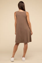 Load image into Gallery viewer, Sleeveless Flared Dress with Side Pockets
