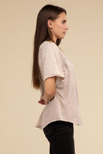 Load image into Gallery viewer, Back Patch Crinkle Washed Raglan Sleeve T-Shirt
