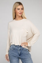 Load image into Gallery viewer, Washed Ribbed Dolman Sleeve Round Neck Top
