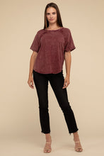 Load image into Gallery viewer, Back Patch Crinkle Washed Raglan Sleeve T-Shirt

