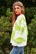 Load image into Gallery viewer, Multi Geo Checker Pullover Knit Sweater Top
