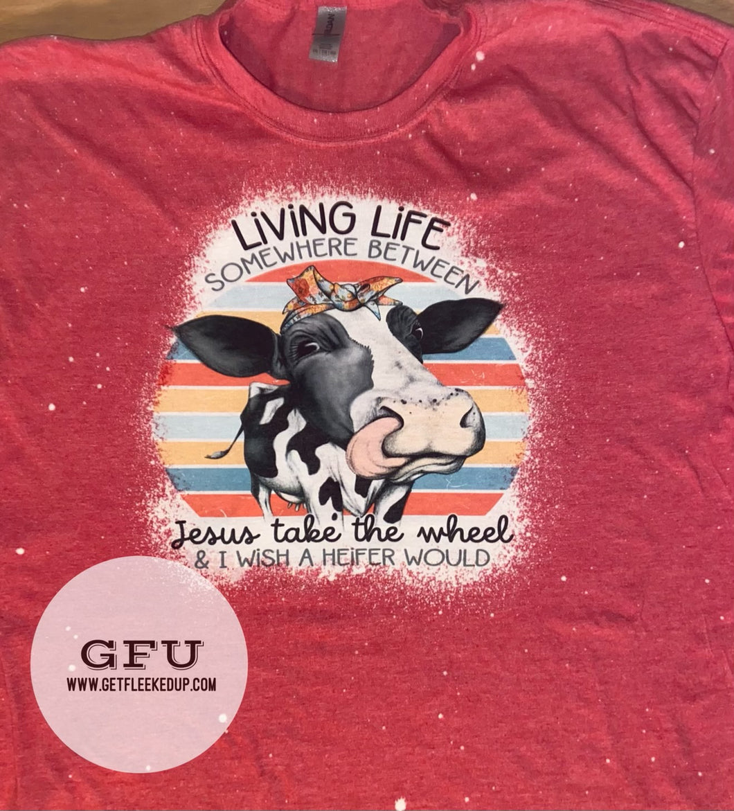 Livin Life Cow Shirt🐄
