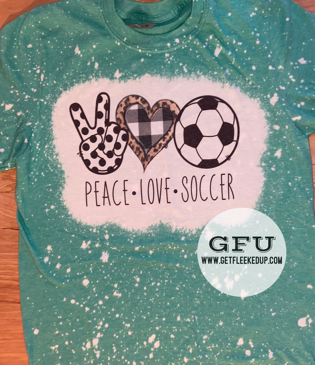 Peace Love Soccer Acid wash