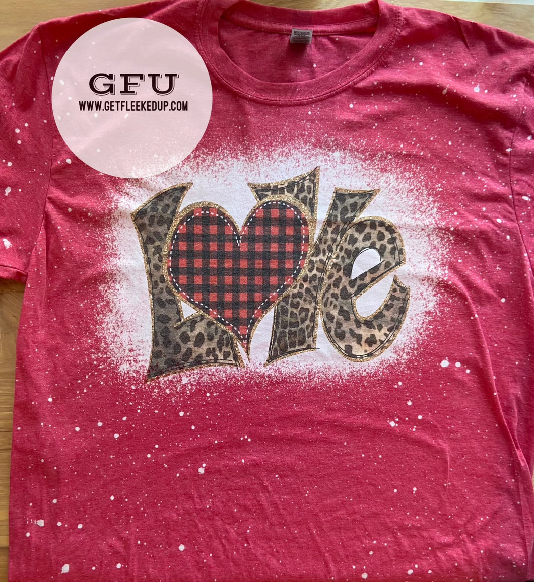 Love heart plaid  Shirt
