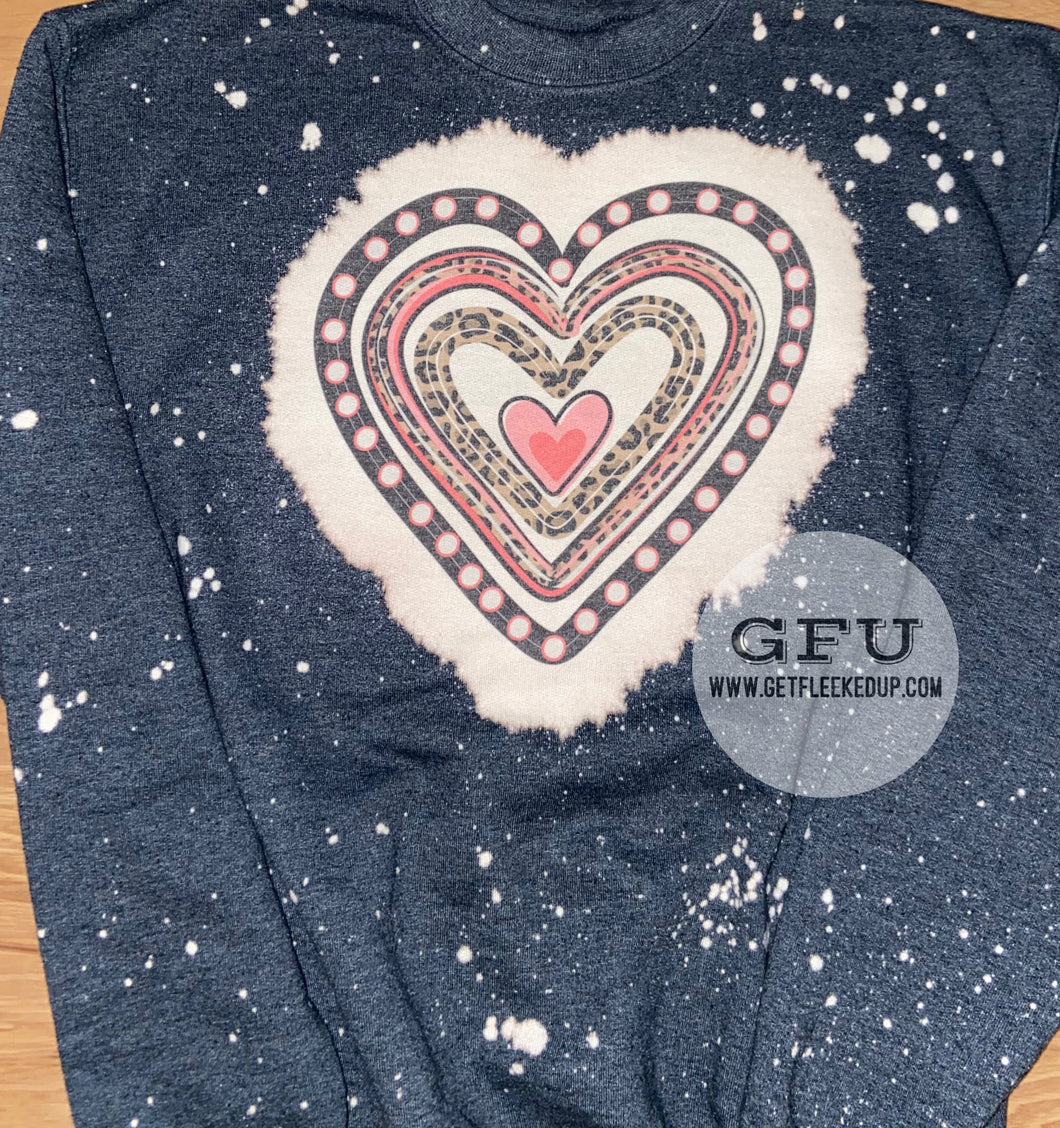 Youth Heart Acid Wash sweatshirt