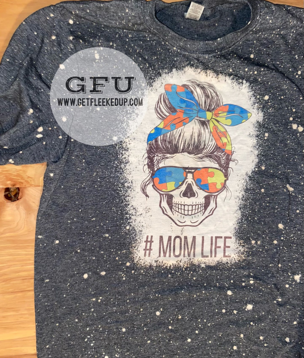 Autism Mom Life Skull Shirt