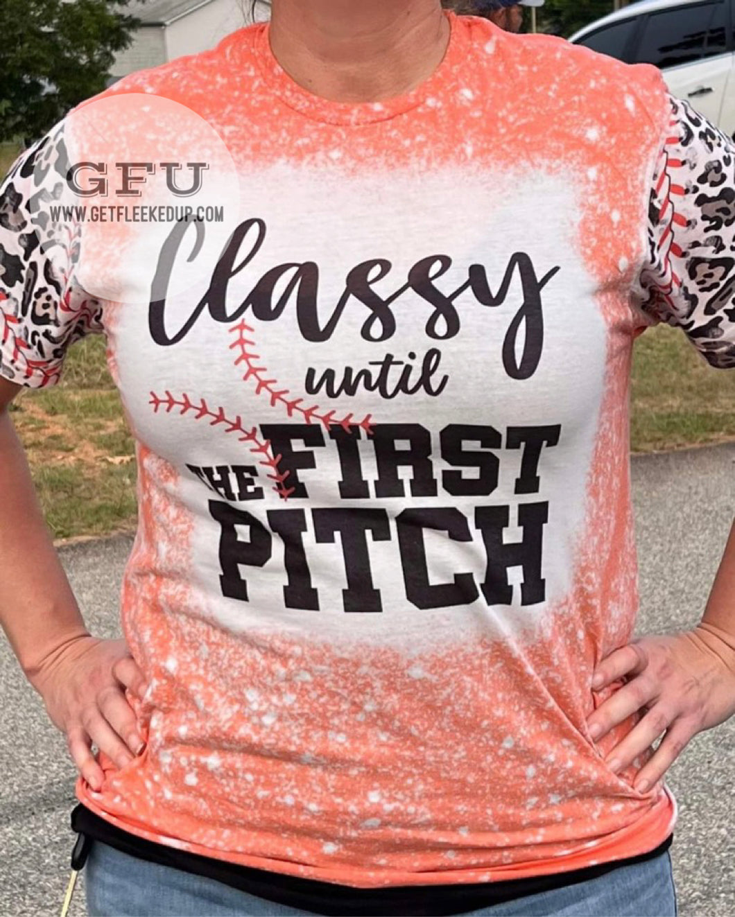 Classy until the First Pitch with baseball sleeves