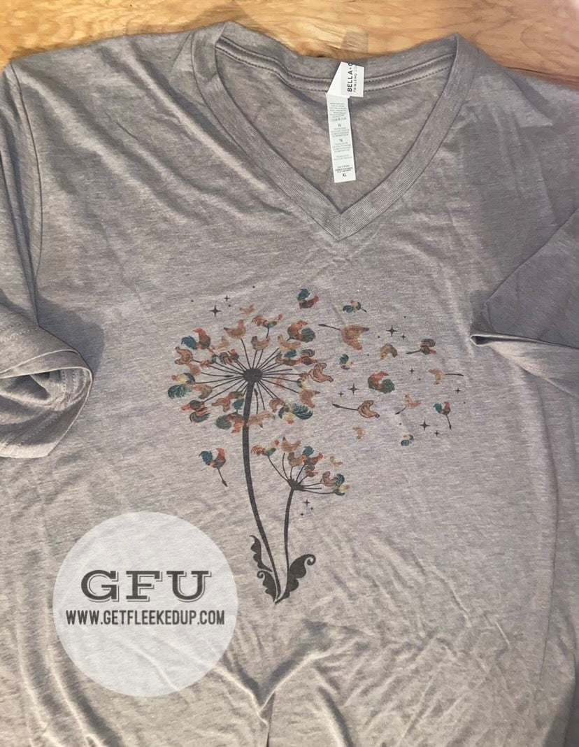 Rooster Dandelions Shirt